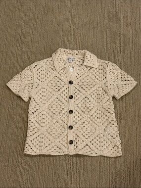 J.Crew Crewcuts Crochet Short-Sleeve Shirt
